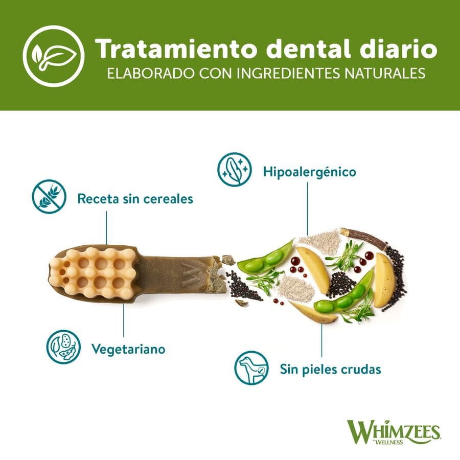 12 barritas Whimzees Snacks Dentales para perros de razas medianas, , large indicador imagen numero 4